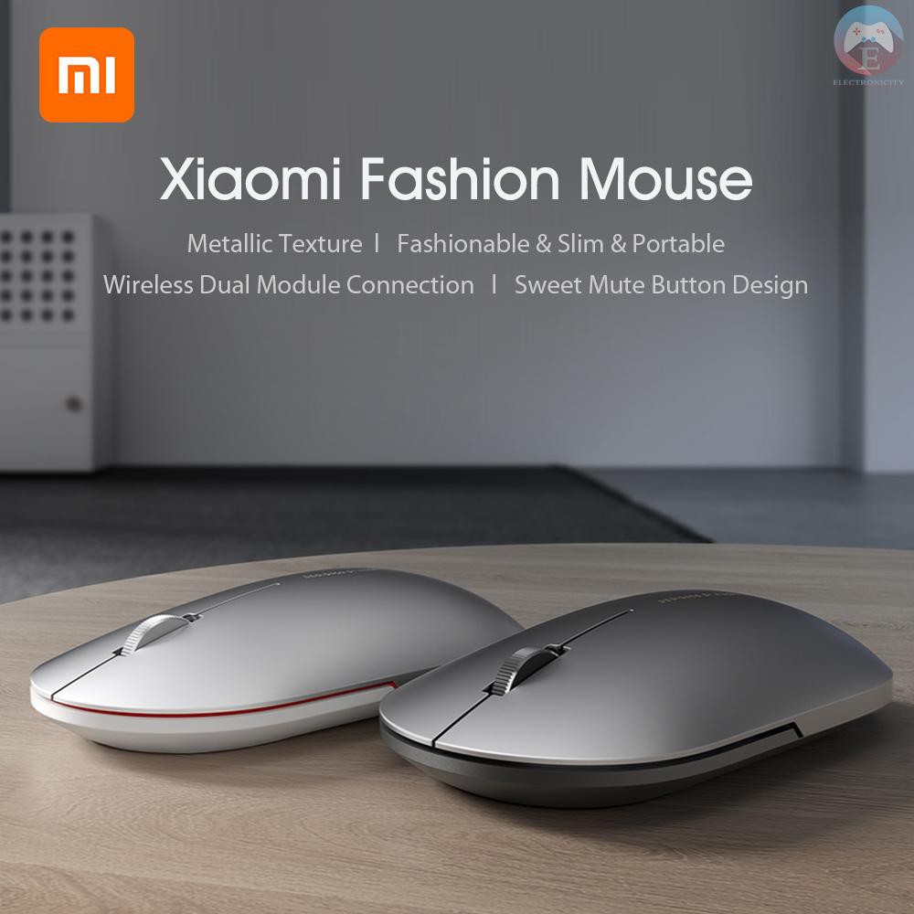 Ê Xiaomi Mi Fashion Wireless Mouse Gaming Mouses 1000DPI 2.4GHz WiFi link Optical Mouse Metal Portable Computer Mouse