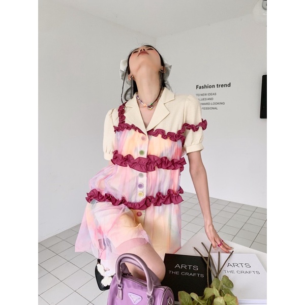 ✨💕Đầm babydoll hoạ tiết hoa nổi màu siêu yêu ạ, hàng cao cấp