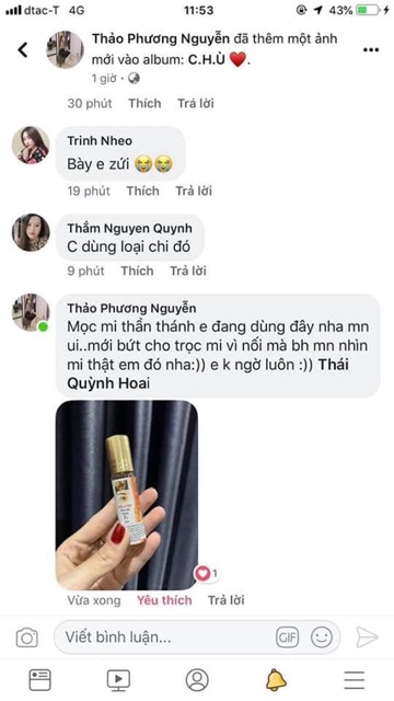 [XÁCH TAY THÁI LAN] SALE serum dưỡng dài, dày mi, lông mày, râu Genive dạng lăn | BigBuy360 - bigbuy360.vn
