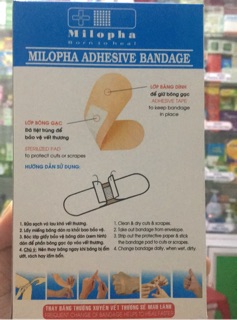 BĂNG CÁ NHÂN MILOPHA PLASTER HỘP/100 miếng