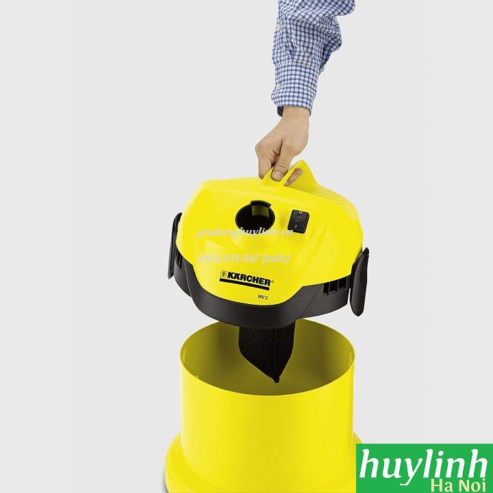 Máy hút bụi Khô và Ướt Karcher WD2 Cartridge - Tặng kèm bộ 5 túi lọc bụi trị giá 220.000