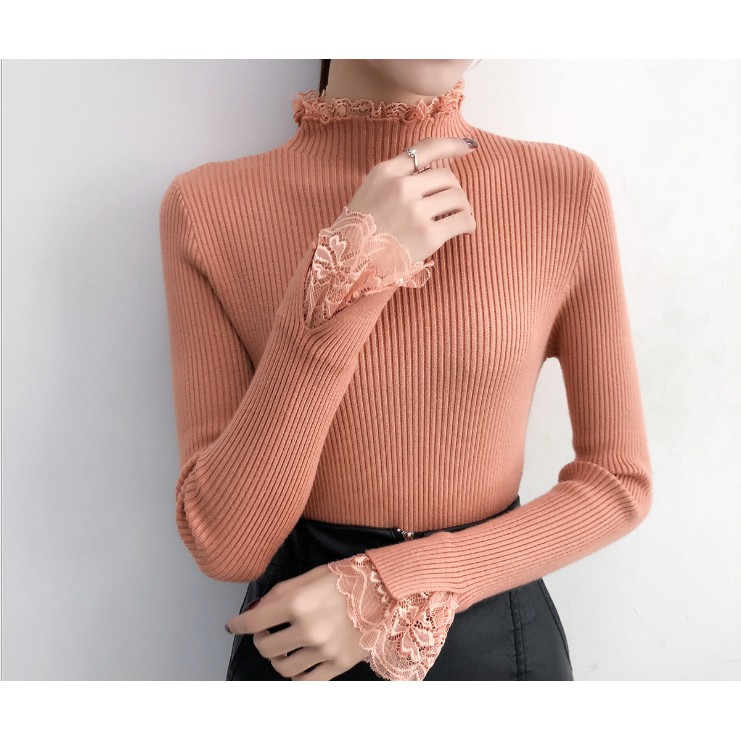 Áo Len Nữ Họa Tiết Hàng Quảng Châu Chất Đẹp Thiết Kế Trẻ Trung Sang Chảnh