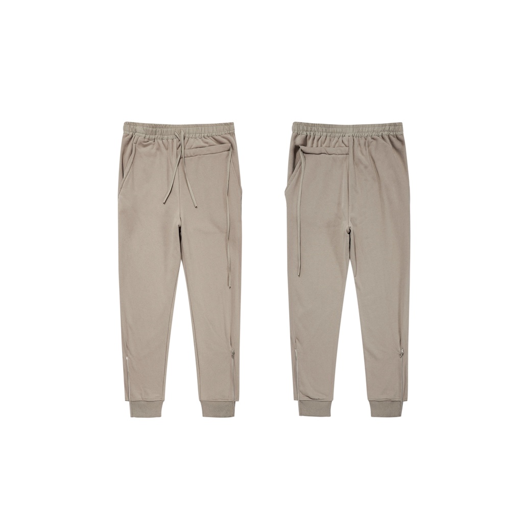 Quần Jogger Zip Kem
