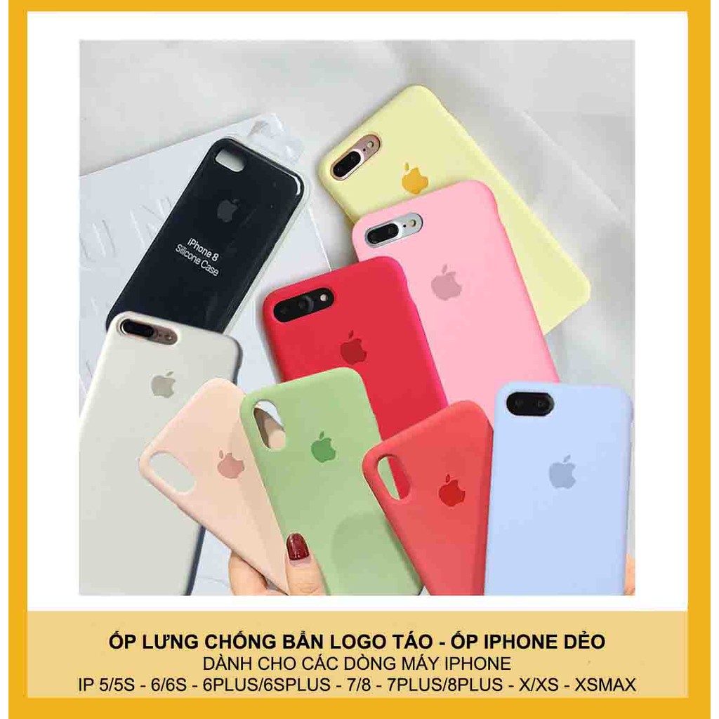 Ốp lưng Chống Bẩn Logo Táo - Ốp iphone 5/5s/6/6s/7/8/7plus/8plus/Xs/Xsmax/11/11promax GT-A