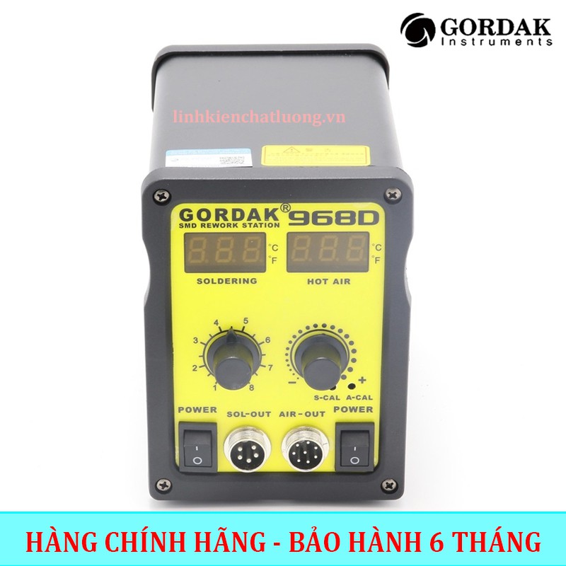 Trạm hàn khò Gordak 968D hiển thị nhiệt độ