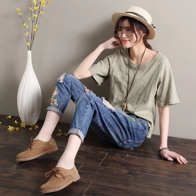 Quần bò thêu chim NEW 2018