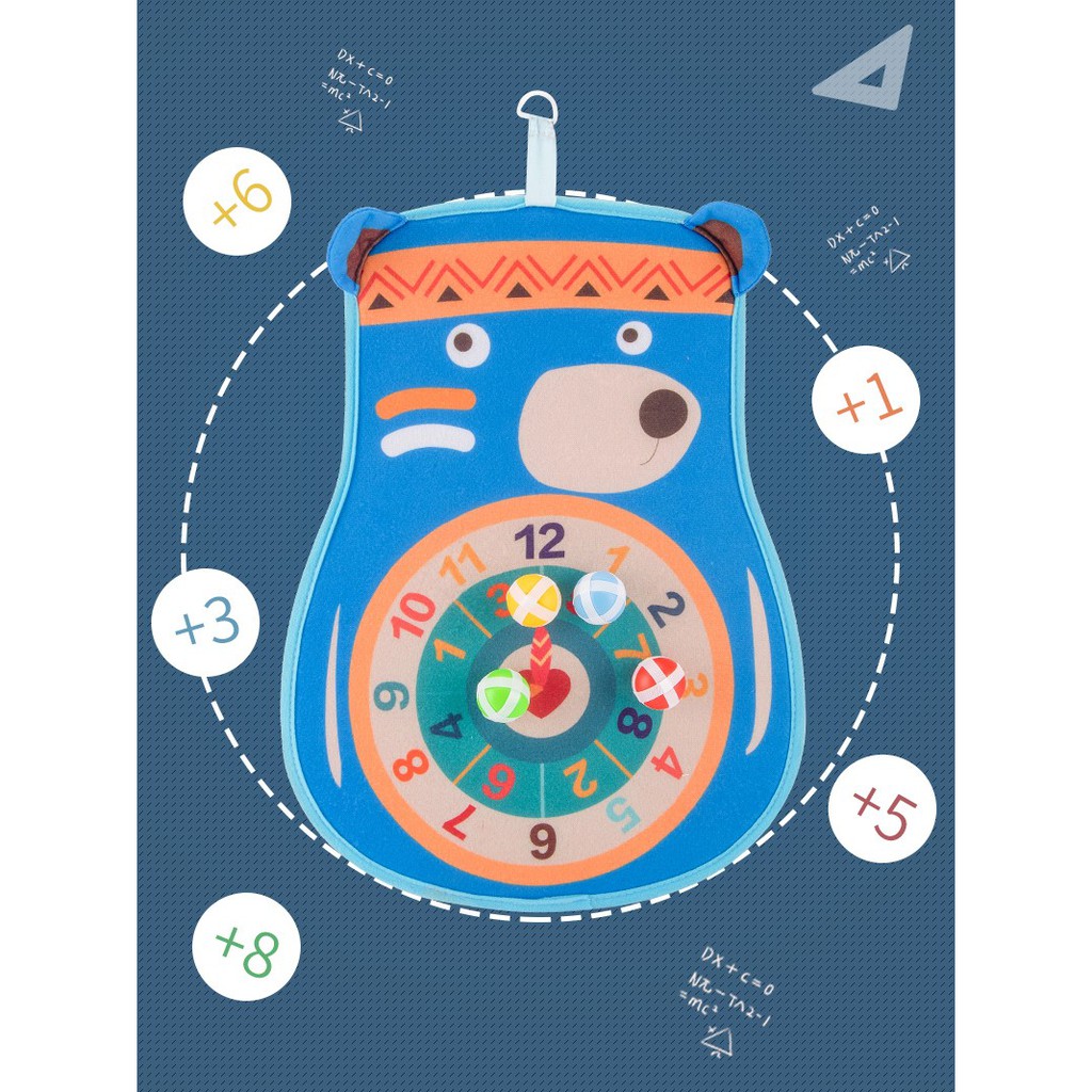 Đồ chơi ném bóng 2 mặt - Phát triển Thể chất - An toàn cho Bé - Tặng móc dán tường kèm 4 bóng dính MasterKids