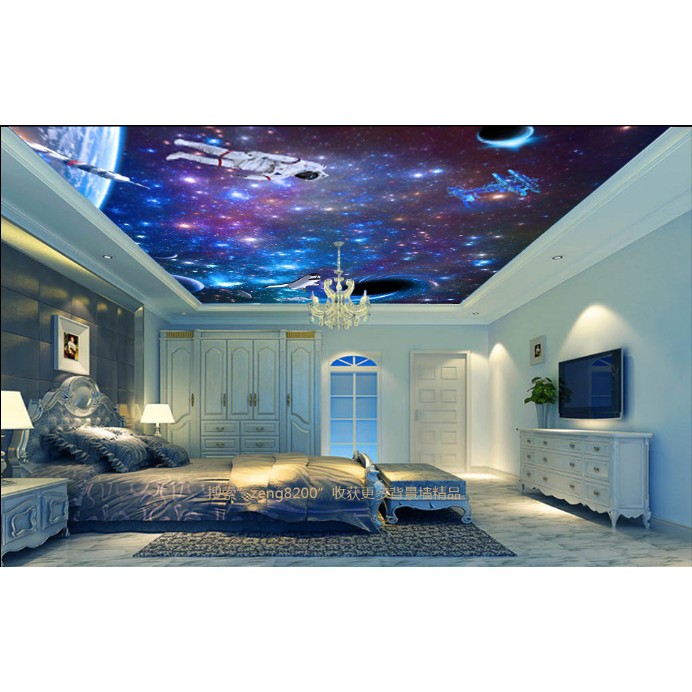 Tranh dán trần nhà dán tường 3D vũ trụ 2 BINBIN TN26