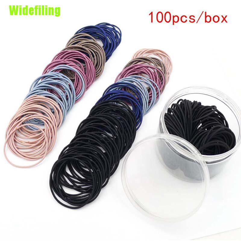 Bộ 100 Dây Cột Tóc Co Giãn Thời Trang