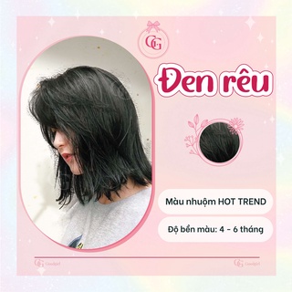 Thuốc nhuộm tóc màu Đen rêu (tặng kèm gang tay và oxy trợ nhuộm)