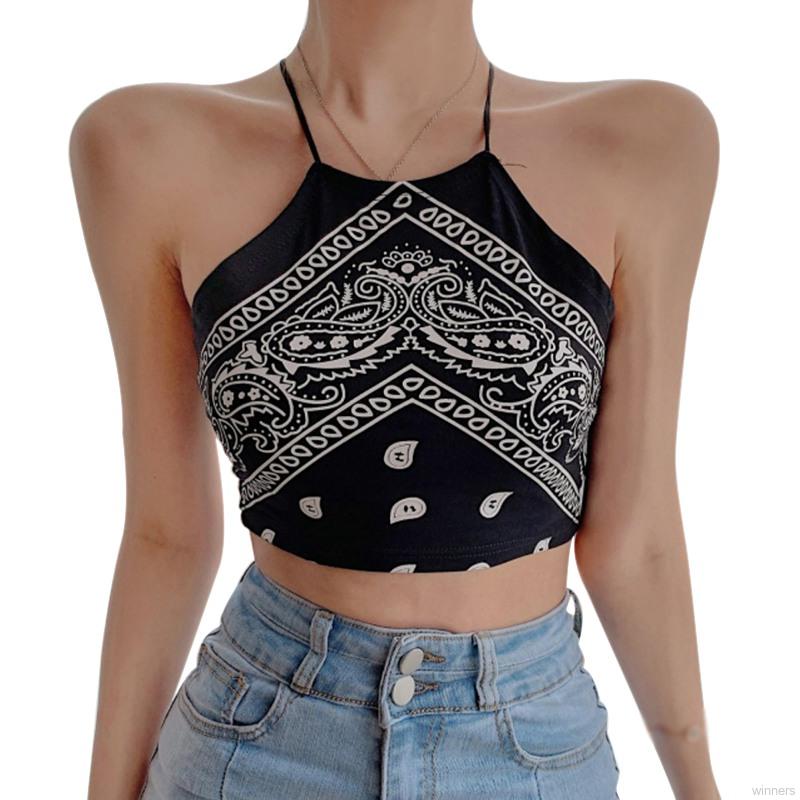 Áo Croptop Sát Nách Thiết Kế Cổ Yếm Quyến Rũ | BigBuy360 - bigbuy360.vn