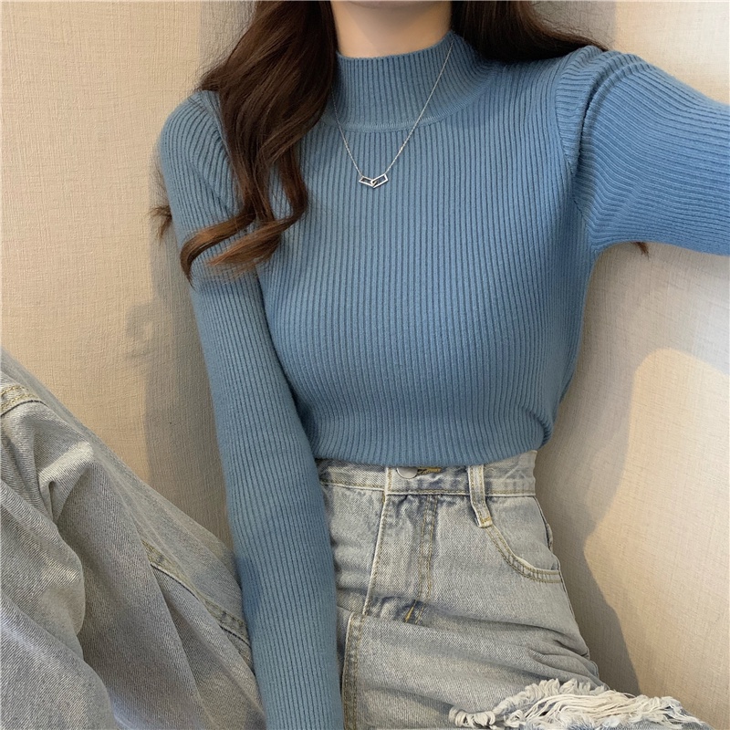 Áo len Pure Cube tay dài dáng ôm phong cách thời trang Hàn Quốc