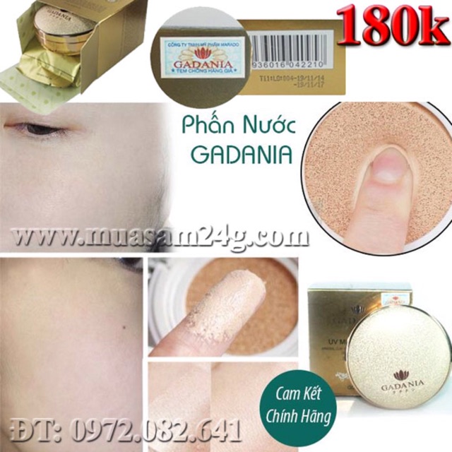 Phấn nước CUSHION GADANIA Nhật Bản (kèm lõi thay thế)