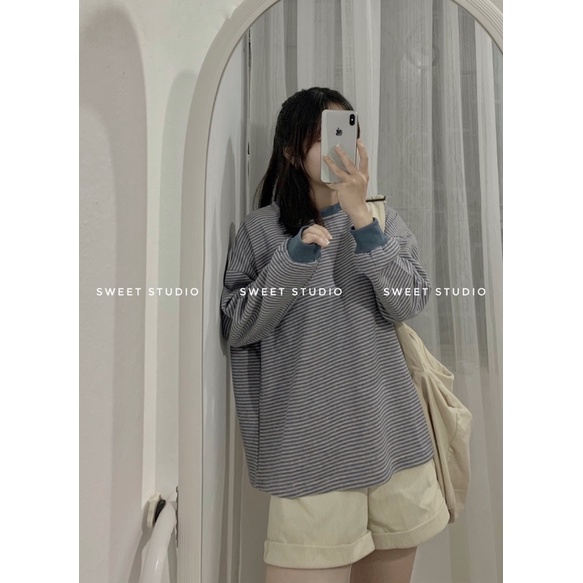 Quần short nhung tăm gấp gấu kèm đai