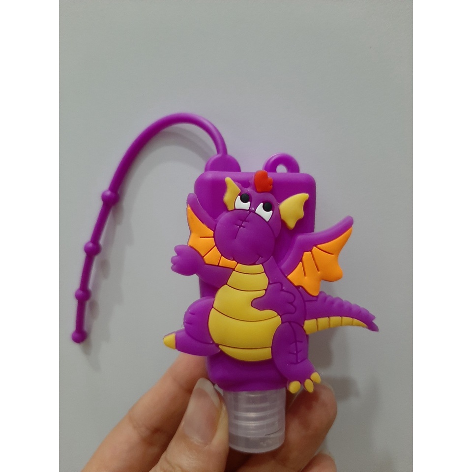 Chai 30ml Đựng Nước Rửa Tay Kèm Móc Treo Silicon Họa Tiết Hoạt Hình Siêu Cute