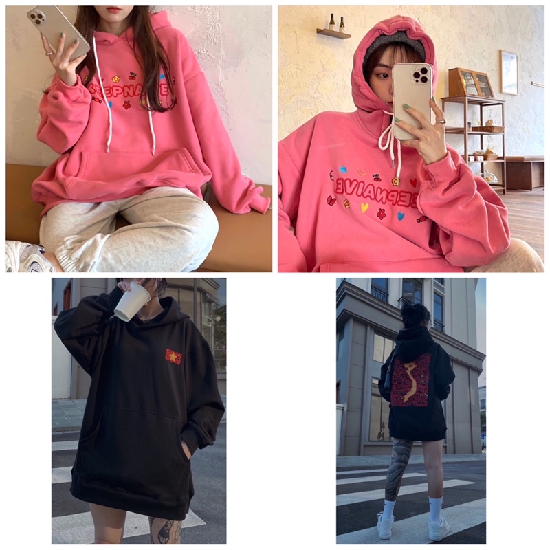 Áo nỉ hoodie 2 lớp Vietnam nỉ bông dày ấm (annstore)