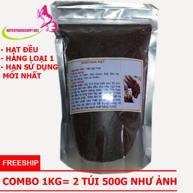 1kg ngũ hoa hạt (hạt ngũ hoa, hạt đình lịch, hạt bình lịch) handmade