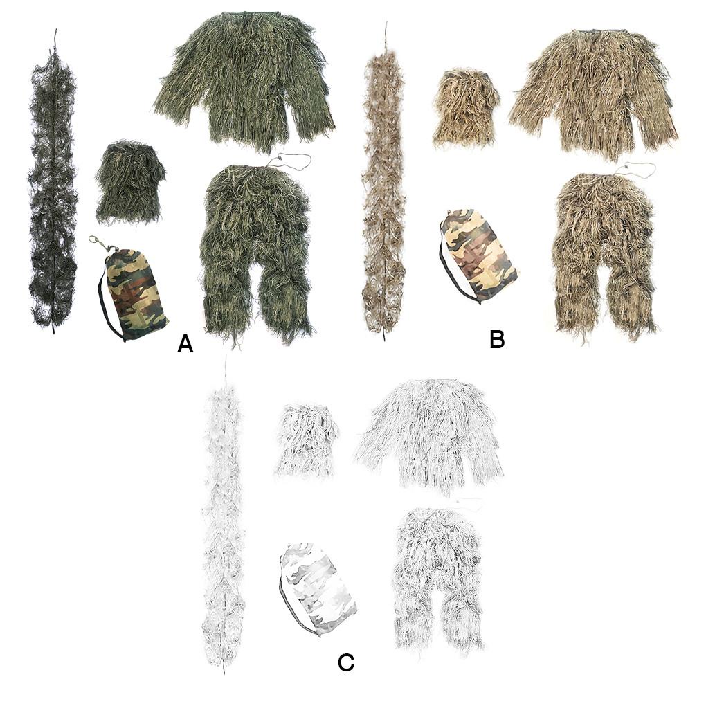 Bộ Quần Áo Ngụy Trang Ngoài Trời Ghillie Màu Xanh Lá Cây 155cm