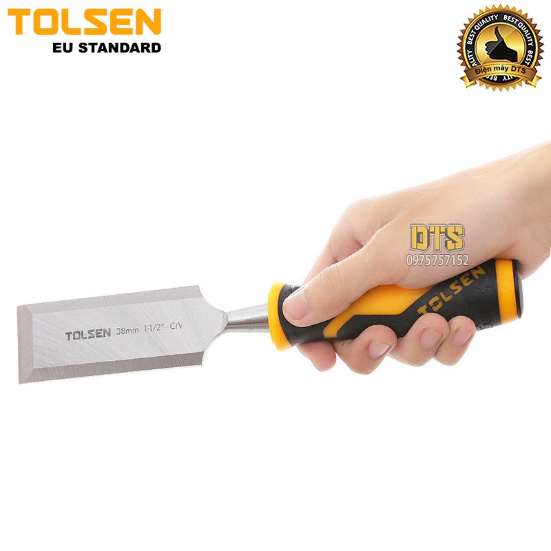 Đục gỗ mũi dẹt cầm tay chuẩn công nghiệp TOLSEN 38mm (1-1/2 inch) - Tiêu chuẩn xuất khẩu Châu Âu