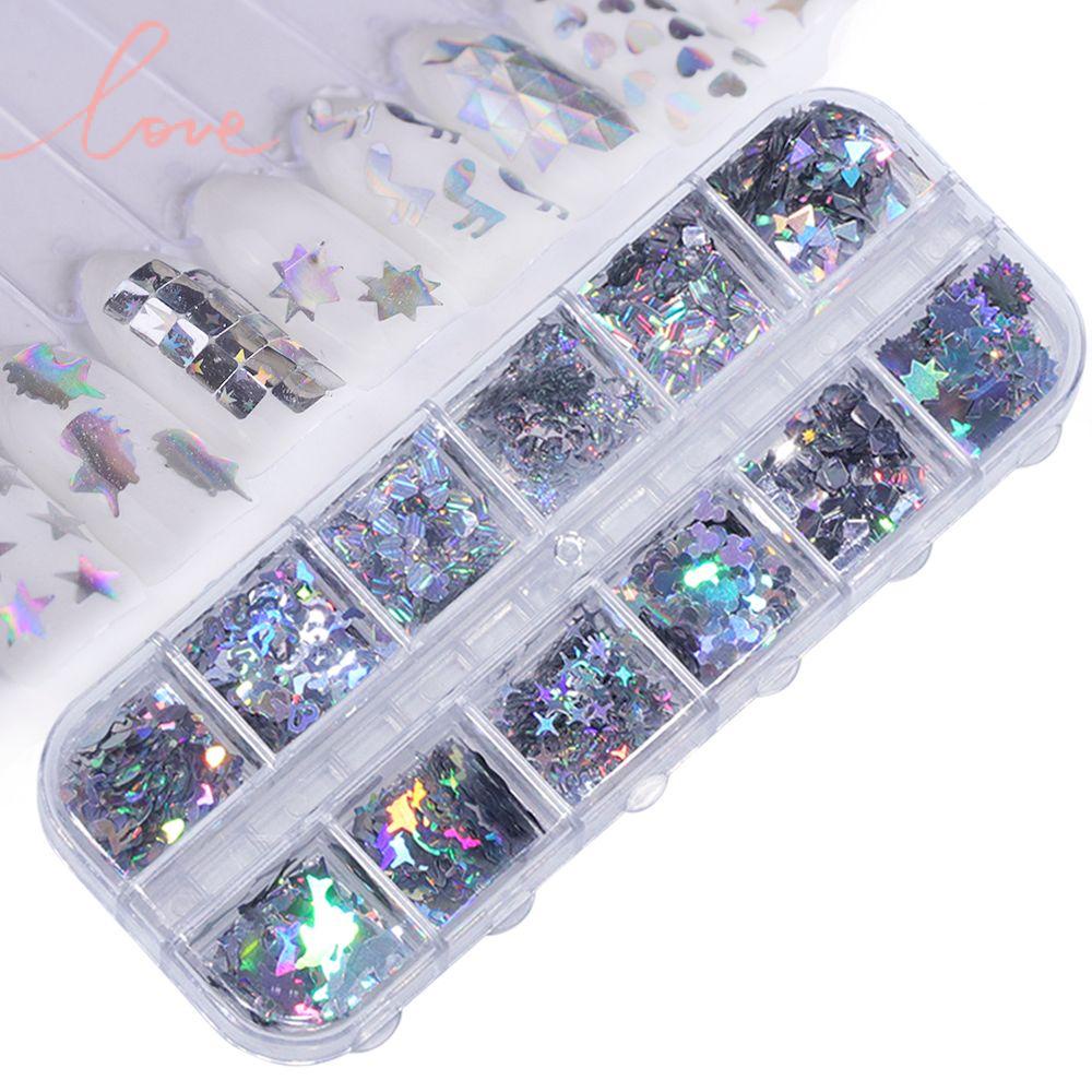Hạt Kim Sa Hình Mặt Trăng 3D Nhiều Màu Lấp Lánh Trang Trí Móng Nghệ Thuật
