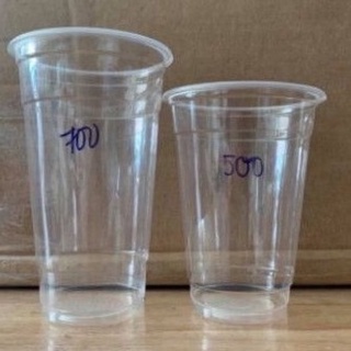 Set 10 ly nhựa trơn 500ml / 700ml kèm nắp bằng phi 95
