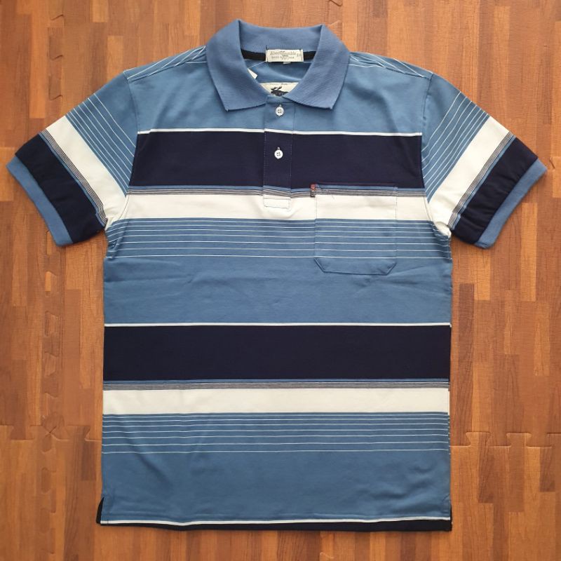 Áo Thun Nam Kẻ Sọc Cổ Bẻ Trung Niên Hàng Cao Cấp | BigBuy360 - bigbuy360.vn