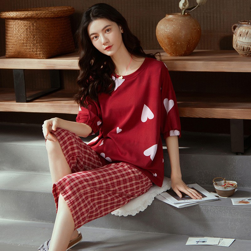 Bộ đồ nữ mặc nhà cotton mềm nhẹ - E20