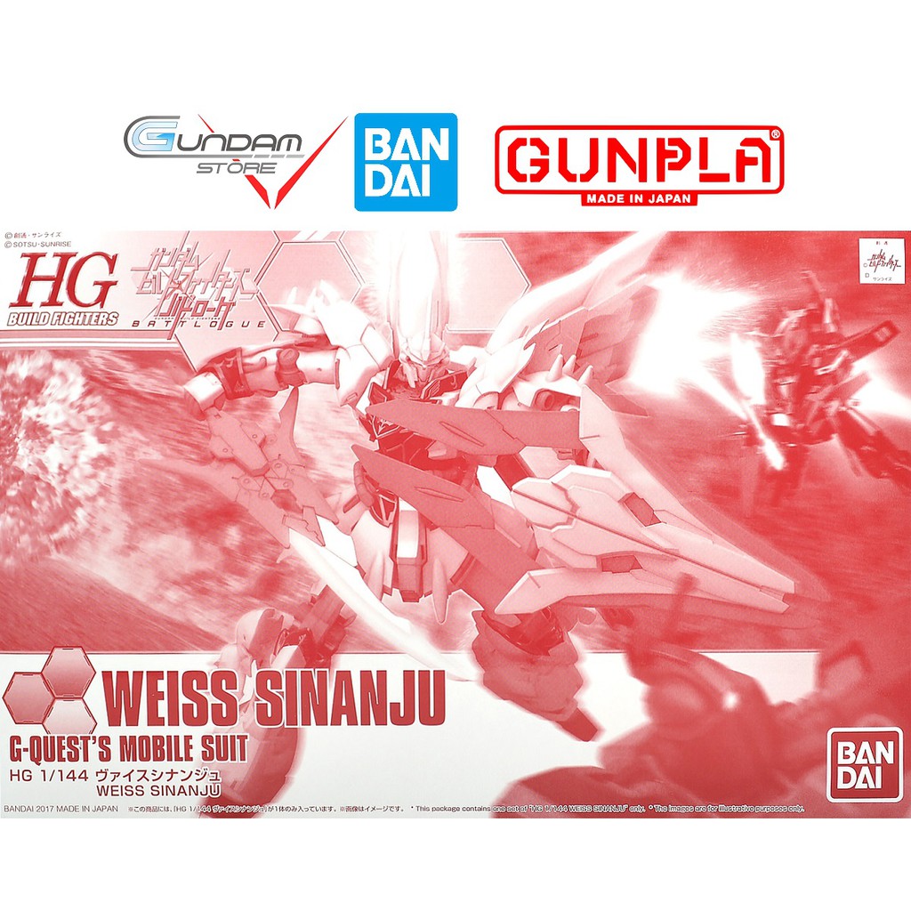 Mô Hình Gundam HG Sinanju Weiss P-Bandai 1/144 HGBF Build Fighters Đồ Chơi Lắp Ráp Anime Nhật