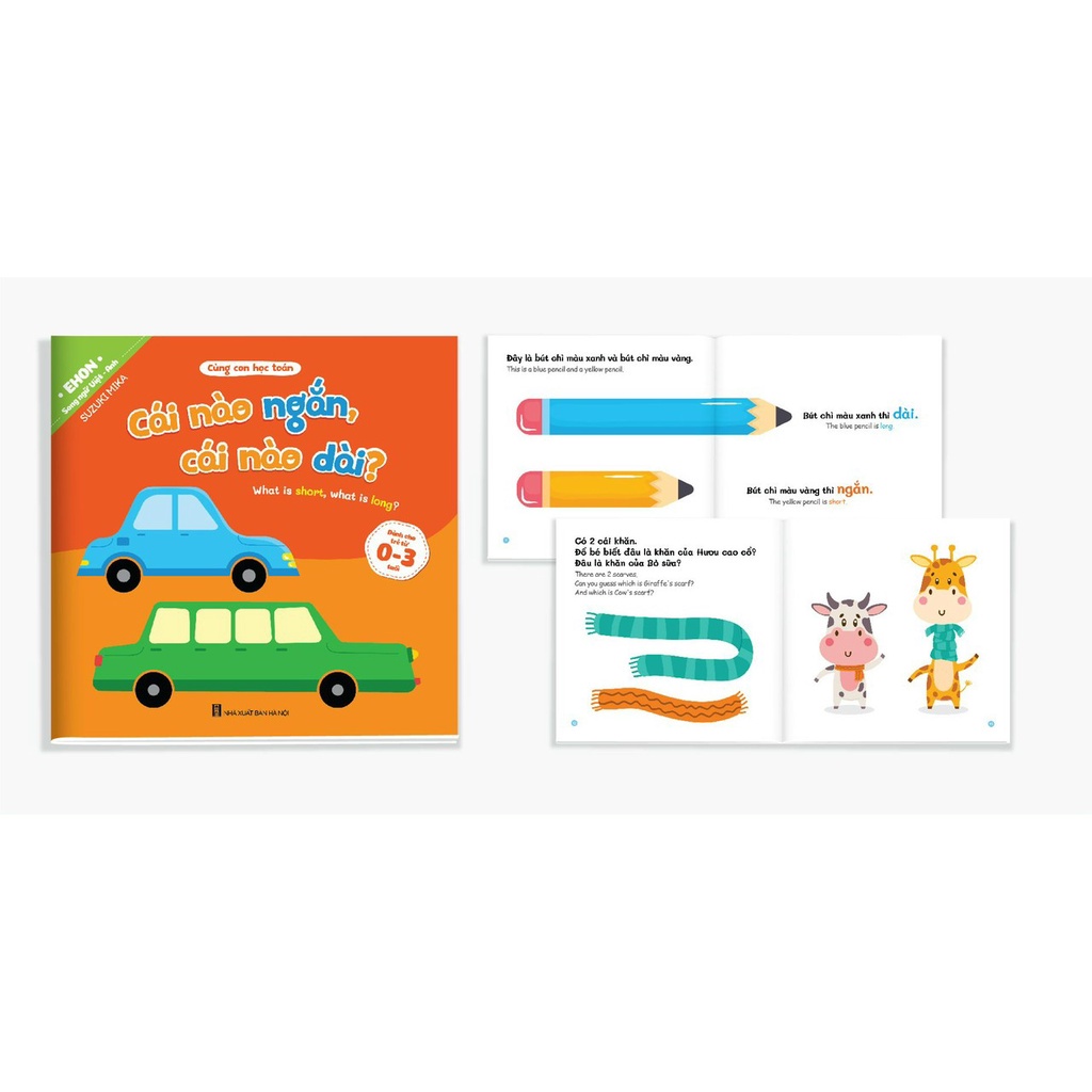 Sách - Ehon Toán Học Đầu Đời Cho Bé 0-3 Tuổi Cùng Con Học Toán - Song Ngữ Việt Anh