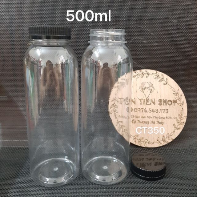 Chai nhựa pet mềm 350ml, 500ml cổ rộng