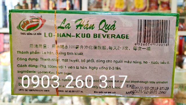 La hán quả hoà tan -Thanh nhiệt mát gan