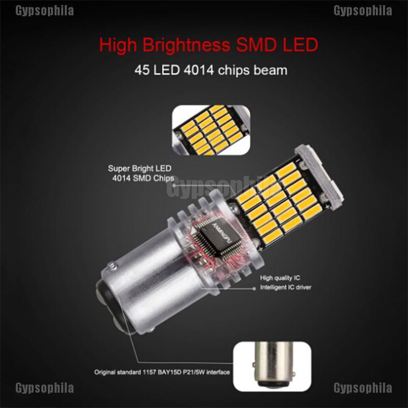 Bóng đèn LED 1157 Canbus P21W/5W Bay15D 45 Led Smd 4014 12V