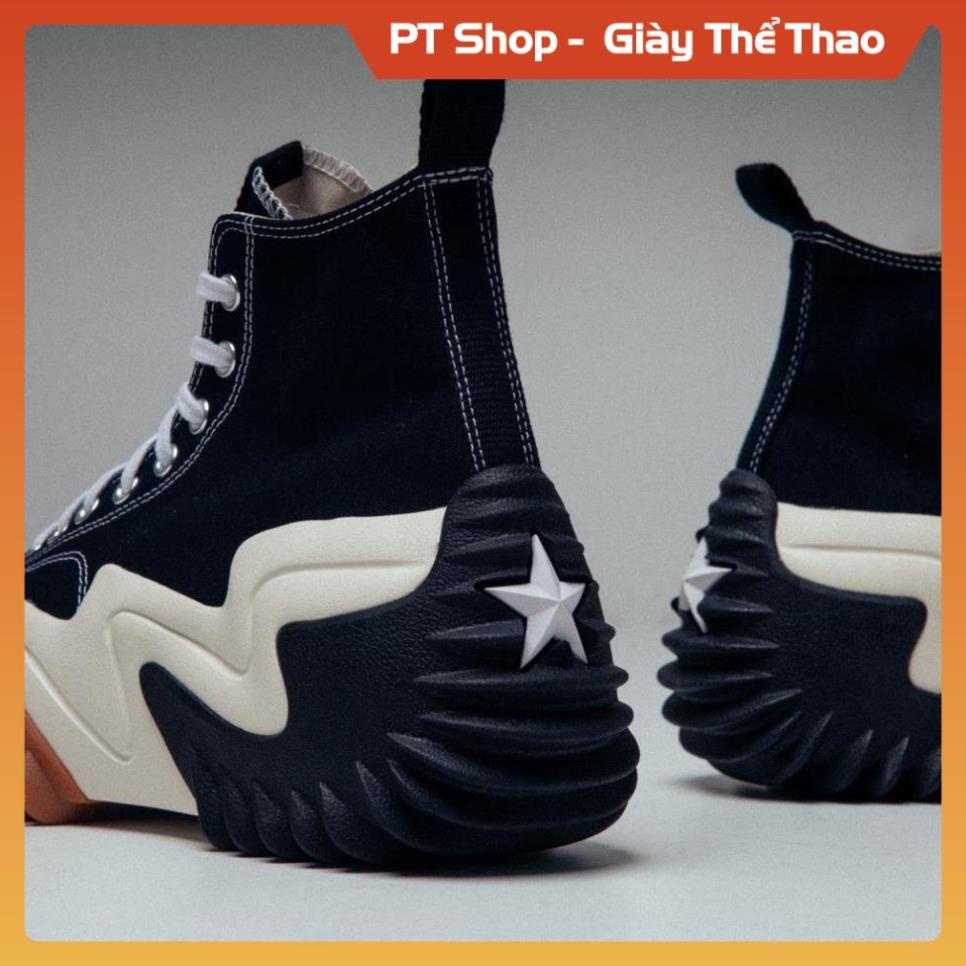 [Hàng Tốt + FreeShip] Giày Sneaker Cv run motion cao thấp cổ màu đen trắng nâu, Giầy Sneaker Conver 1970s hight low