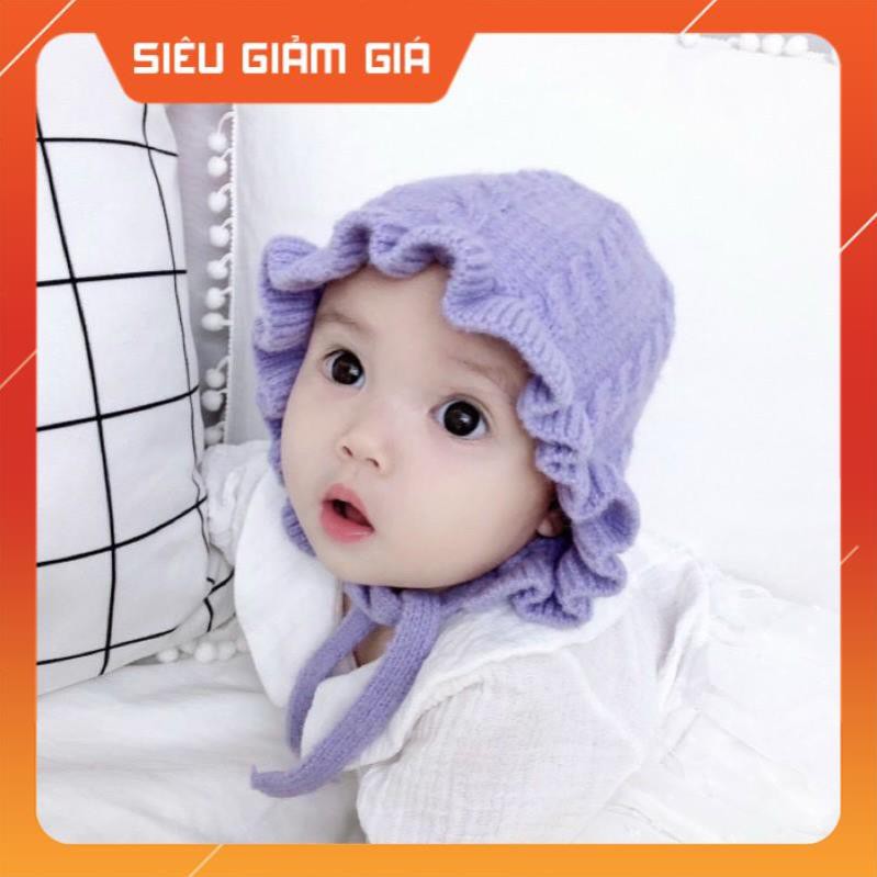 Mũ bèo len cho bé gái siêu xinh