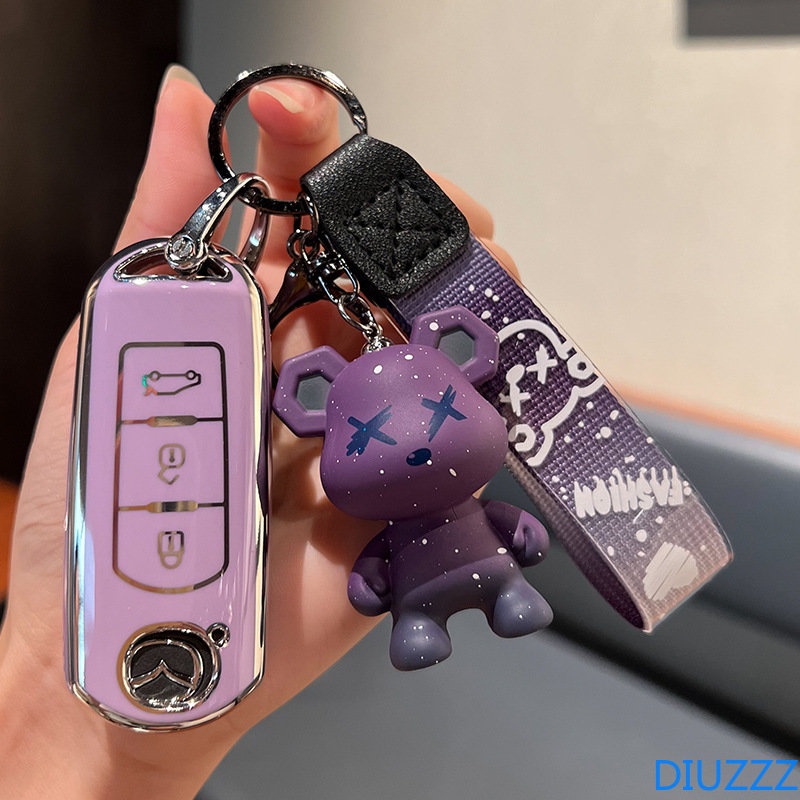 Ốp Chìa Khóa TPU 3 Nút Cho Mazda 2 3 6 Atenza Axela Demio CX5 CX-3 CX7 CX-5 CX-9 2015 2016 2017 2018 2019