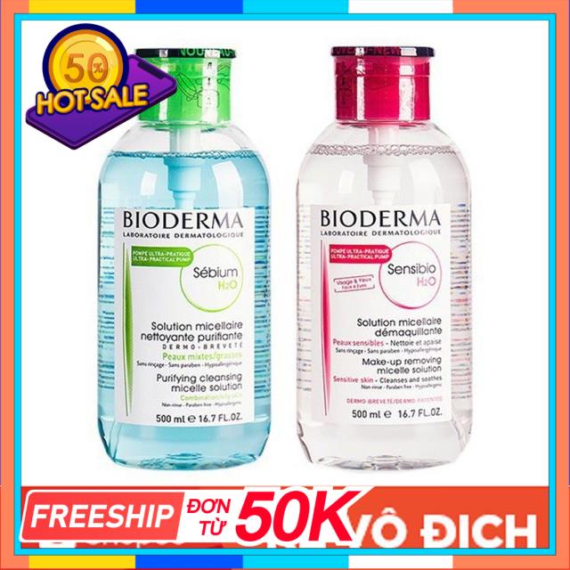 🎁SALE 50%🎁 Nước Tẩy Trang Bioderma 500ml ⚡️𝑪𝒉𝒖𝒂̂̉𝒏 𝑪𝒉𝒊́𝒏𝒉 𝑯𝒂̃𝒏𝒈 ⚡️ Hàng Nội Địa Pháp Có Nút Nhấn | BigBuy360 - bigbuy360.vn