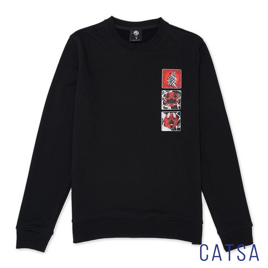 Áo thun tay dài bầu cua CATSA chất liệu thun Cotton mặc phong cách, thoải mái ATL051 - ATL052