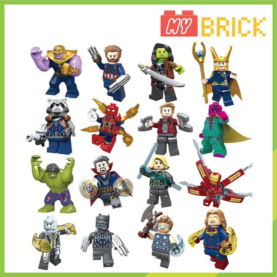 Combo 16 nhân vật lego siêu anh hùng Avenger Marvel - Decool - MR8014