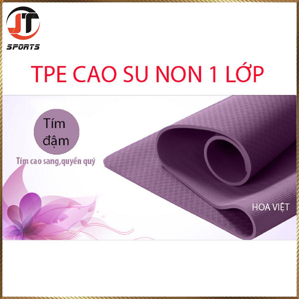 Thảm tập yoga TPE 8mm cao cấp loại 1 tặng túi xịn + dây buộc trị giá 100k