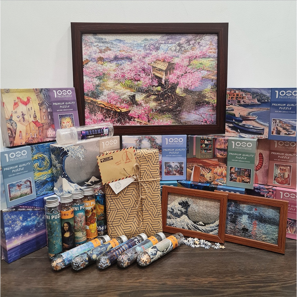 Mini Puzzle Van Gogh 150pcs Bộ tranh xếp hình 150 miếng tranh xếp hình mini 150 mảnh Trang trí bàn học bàn làm việc
