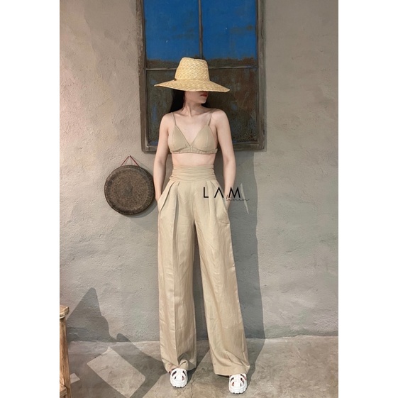 Quần dài ống rộng vải Linen cao cấp( Cạp lưng to, đủ màu)