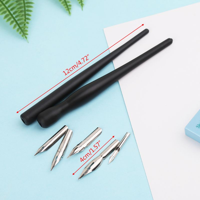 Bộ Giá Đỡ Bút Thư Pháp + 5 Ngòi Thay Thế Tiện Dụng Chất Lượng Cao
