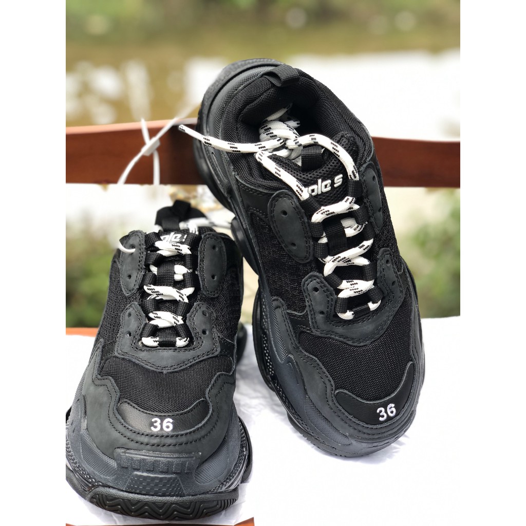 Giày Balen trips đế khí siêu cấp full đen
