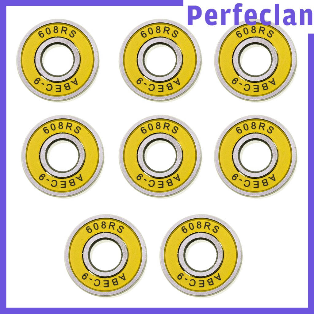 Set 8 Vòng Bi ABEC-9 608rs 8mm Chuyên Dụng Cho Ván Trượt