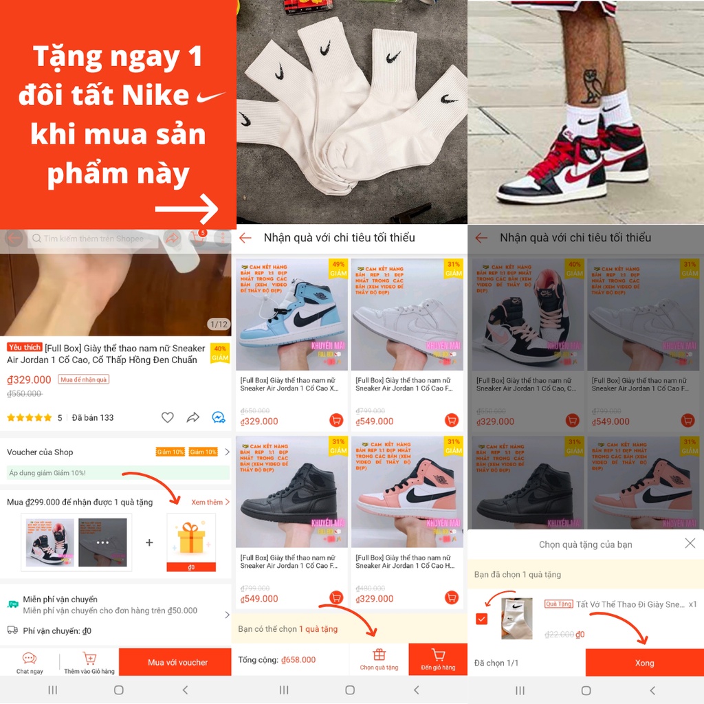 [Full Box] Giày thể thao nam nữ Sneaker Air Jordan 4 Cổ Cao Vàng Sữa Chuẩn Full Size Hot Trend 2021