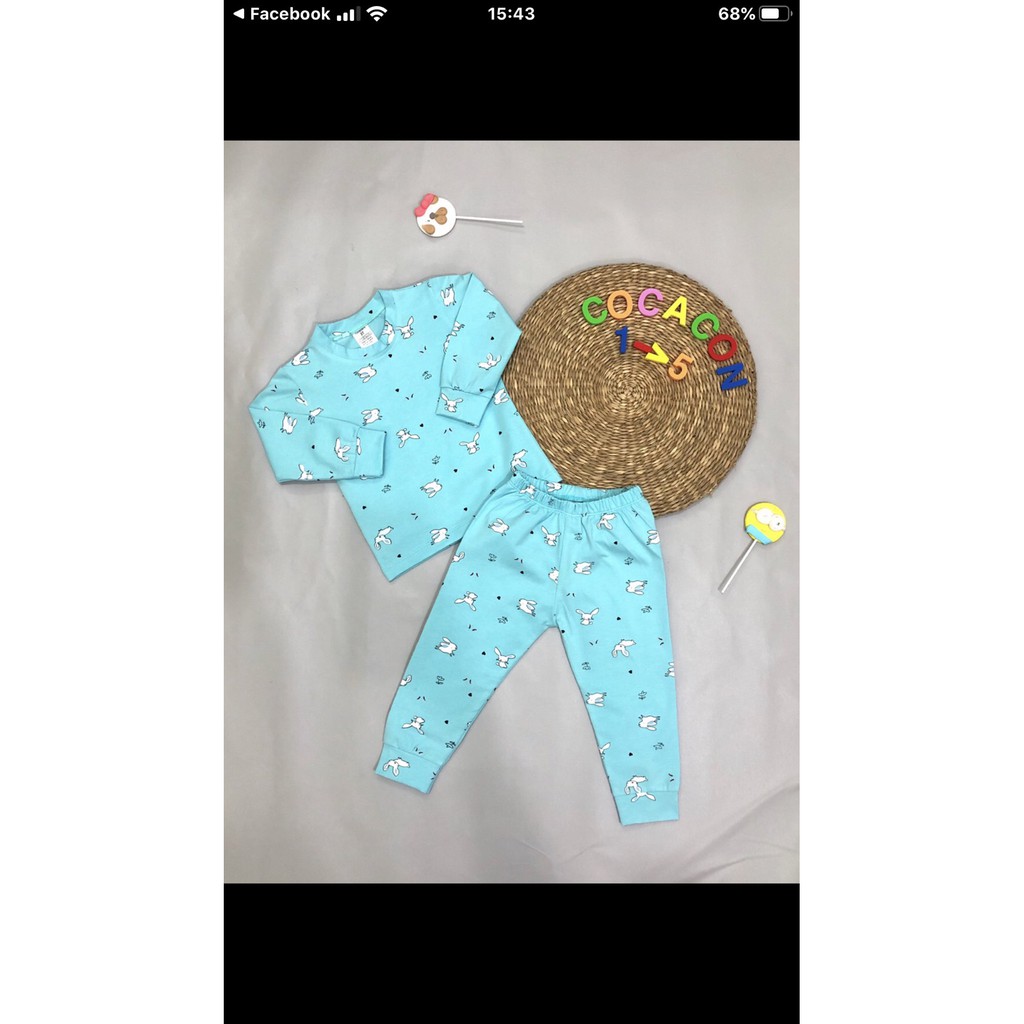 Bộ dài thun cotton chất đẹp cho bé trai / bé gái (6-14kg) - Cocacon's