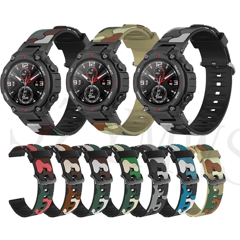 Dây Đeo Silicon Họa Tiết Rằn Ri Cho Đồng Hồ Thông Minh Xiaomi Huami Amazfit T-Rex Pro / 2 T-Rex 2