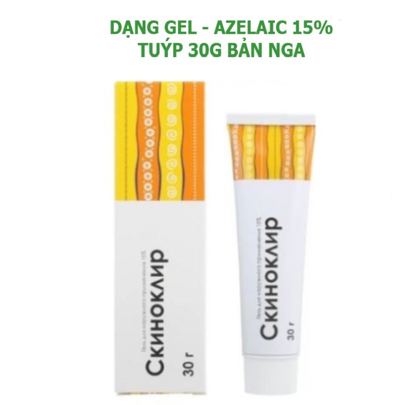 [Đủ bill] Kem, gel Skinoren Azelaic Acid   15% - 20% 30g hỗ trợ giảm mụn, thâm nám bản Nga tuýp 30g