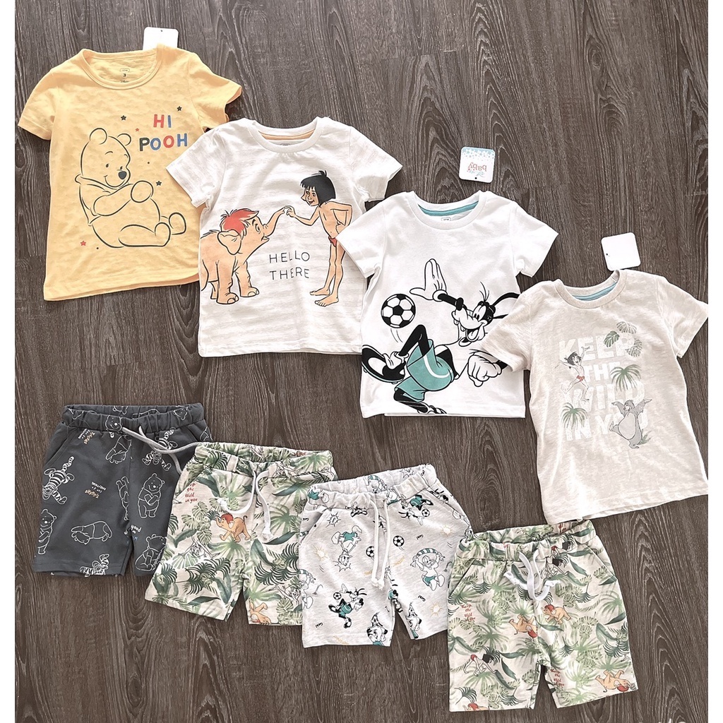 - SET ĐỒ BỘ DISNEY BABY CAO CẤP VẢI COTTON CHO BÉ TRAI (12-22 KG) - MÃ BBT12