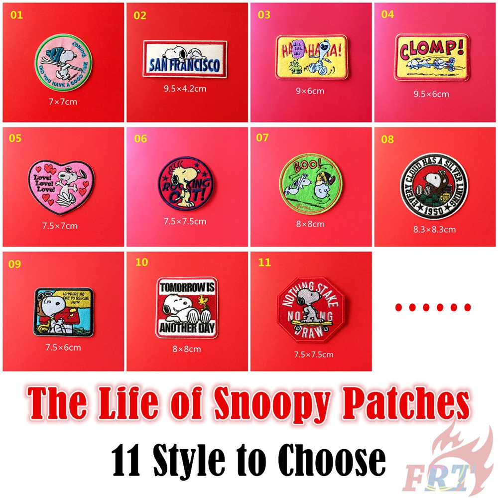 Miếng vải vá quần áo dạng ủi hình Snoopy